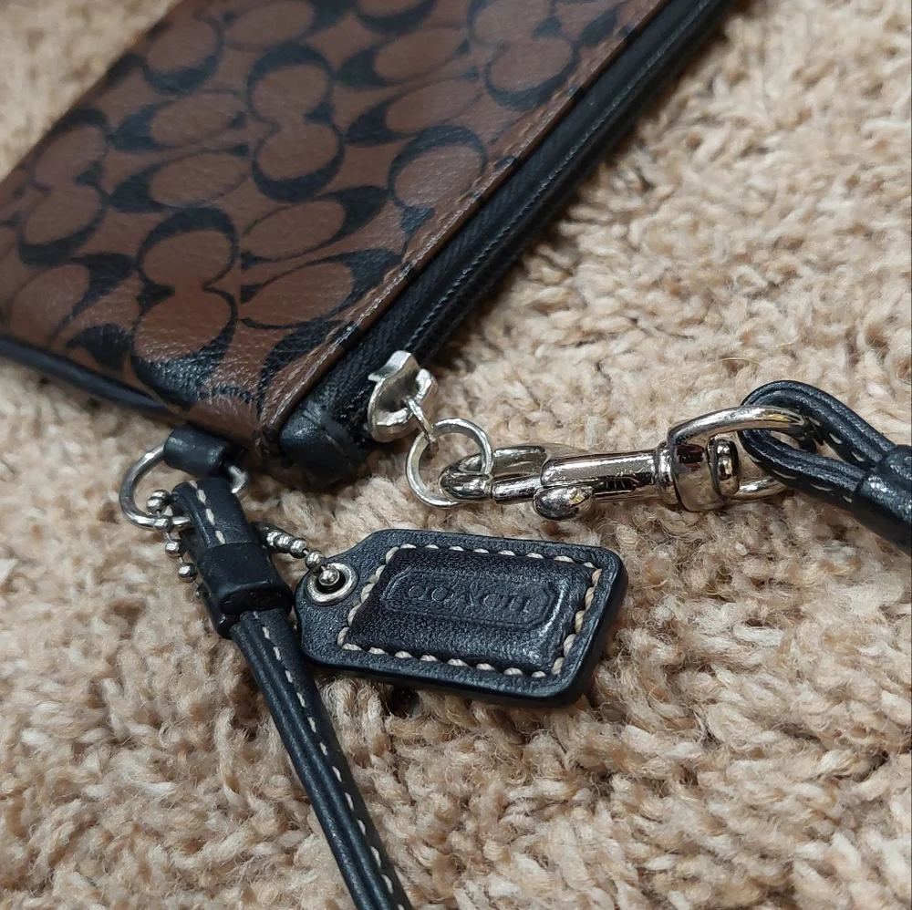COACH Heritage Stripe Chelsea Wristlet